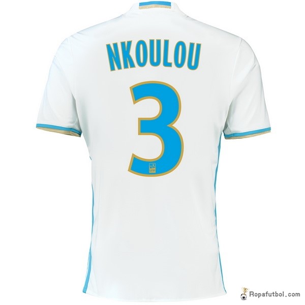 Camiseta Marsella Replica Primera Ropa Nkoulou 2016/17 Blanco